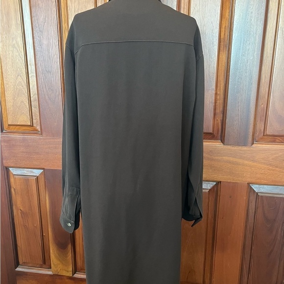 TOM & LINDA PLATT Brown Keyhole Short Dress Size 6 Vintage Classic Tunic Jersey - Picture 3 of 9